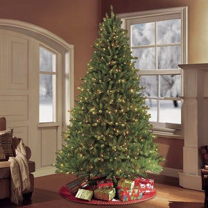 Green Fir 9' Artificial Christmas Tree with Clear/White Lights MR67