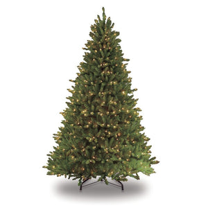 Green Fir 9' Artificial Christmas Tree with Clear/White Lights MR67