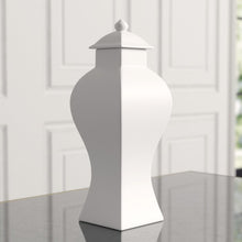 Load image into Gallery viewer, 15.75&quot; H x 5.75&quot; W x 5.75&quot; D White Porcelain Jar (ND822)
