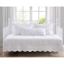 Load image into Gallery viewer, White Quilted Daybed Cover Set 4 Piece, Twin
