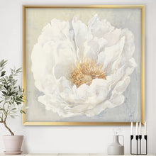 Load image into Gallery viewer, 30&quot; H x 30&quot; W x 1&quot; D White Serene Peony - Picture Frame Print on Canvas
