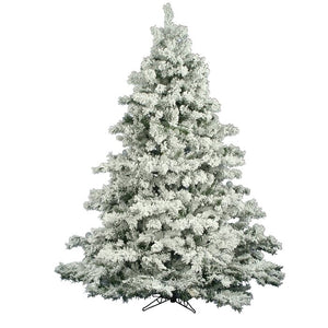 Flocked Alaskan 4.5' Green/White Spruce Trees Artificial Christmas Tree (SB911)