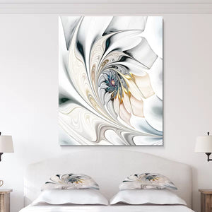 White Stained Glass Art - Print 40" x 30" x 1.5"