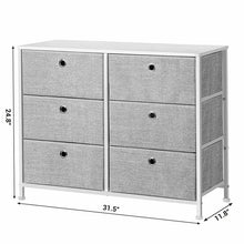 Load image into Gallery viewer, Whitestone 6 Drawer Double Dresser Light Gray #1091HW
