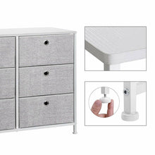 Load image into Gallery viewer, Whitestone 6 Drawer Double Dresser Light Gray #1091HW
