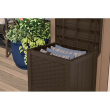 Load image into Gallery viewer, Wicker 22 Gallon Resin/Plastic Deck Box 5077RR
