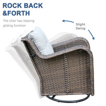 Load image into Gallery viewer, SET OF 2 Wicker/Rattan Swivel Seating Group
