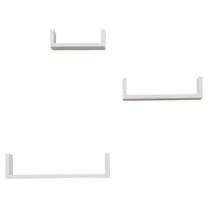 White Wickes 3 Piece Floating Shelf AP419