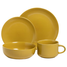 Load image into Gallery viewer, Mustard Yellow Wickham 16 Piece Dinnerware Set, Service for 4

