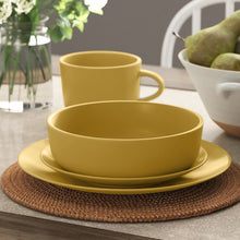 Load image into Gallery viewer, Mustard Yellow Wickham 16 Piece Dinnerware Set, Service for 4
