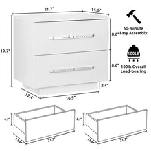 Load image into Gallery viewer, Wideman 19.7&#39;&#39; Tall 2 - Drawer Nightstand
