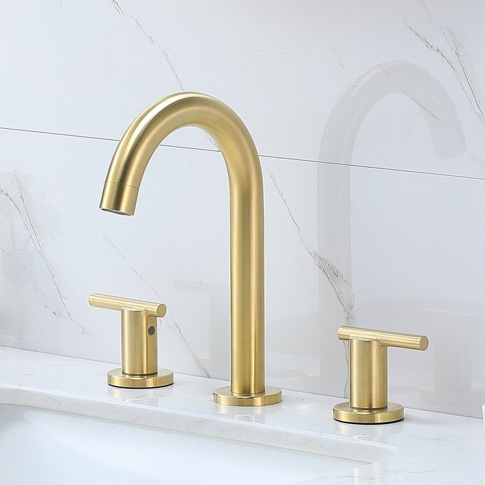 Widespread Faucet 2-handle Bathroom Faucet with Drain Assembly