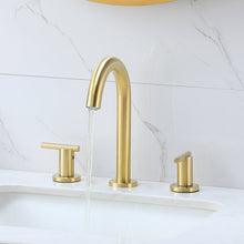 Load image into Gallery viewer, Widespread Faucet 2-handle Bathroom Faucet with Drain Assembly
