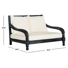 Load image into Gallery viewer, Dark Slate Gray/Beige Wiest Chaise Lounge with Cushion, #6396
