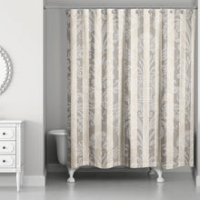 Load image into Gallery viewer, Gray/Taupe/Beige Wilcoxen Floral Single Shower Curtain 370DC
