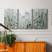 Load image into Gallery viewer, 18&quot; H x 36&quot; W x 1&quot; D Wildflower Fields - 3 Piece Picture Frame Multi-Piece Image on Canvas
