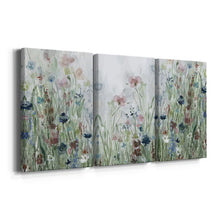 Load image into Gallery viewer, 18&quot; H x 36&quot; W x 1&quot; D Wildflower Fields - 3 Piece Picture Frame Multi-Piece Image on Canvas
