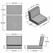 Load image into Gallery viewer, Wildon Home® Outdoor Seat/Back Cushion 29.25&#39;&#39; W x 28.75&#39;&#39; D
