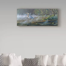 Load image into Gallery viewer, 20&quot; H x 47&quot; W x 2&quot; D Wilhelm Goebel Quiet Cove Great Blue Heron - Graphic Art on Canvas
