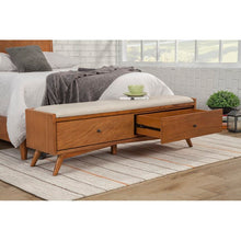 Load image into Gallery viewer, Acorn Williams Upholstered Wood Drawer Storage Bench
