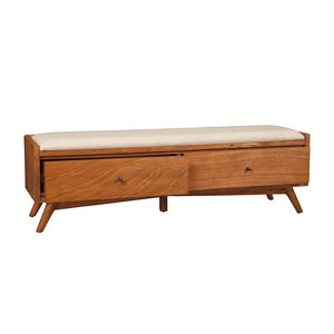 Acorn Williams Upholstered Wood Drawer Storage Bench