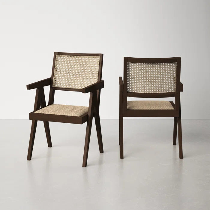 Dark Brown Wilson Arm Chair (Set of 2)