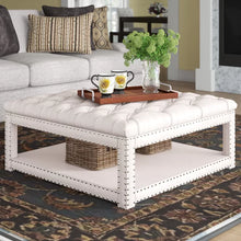 Load image into Gallery viewer, Winbush 40&#39;&#39; Wide Tufted Square Cocktail Ottoman with Storage
