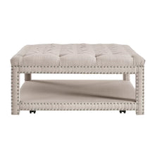 Load image into Gallery viewer, Winbush 40&#39;&#39; Wide Tufted Square Cocktail Ottoman with Storage
