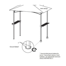 Load image into Gallery viewer, Winchelsea 8 Ft. W x 5 FT. D Metal Grill Gazebo Gazebo 2560CDR
