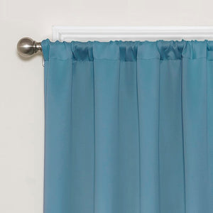Windall Solid Blackout Thermal Rod Pocket Single Curtain Panel Set of 3 - GL481