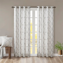 Load image into Gallery viewer, Winnett Geometric Semi-Sheer Grommet Curtain Set of 4 - GL365
