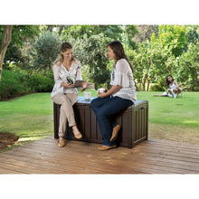 Load image into Gallery viewer, Winston Porter Braem 101 Gallons Gallon Water Resistant Resin Lockable Deck Box in Brown
