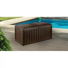 Load image into Gallery viewer, Winston Porter Braem 101 Gallons Gallon Water Resistant Resin Lockable Deck Box in Brown
