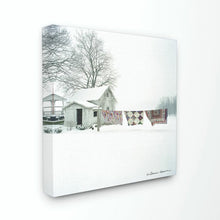 Load image into Gallery viewer, 30&quot; H x 30&quot; W x 1.5&quot; D Winter Snow Shed Clothesline Blankets by Irvin Hoover Photograph
