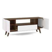 Load image into Gallery viewer, Walnut/White Winthrop TV Stand for TVs up to 65&quot; (SB632)

