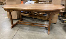 Load image into Gallery viewer, Teak Wood Orleans Oval Outdoor Patio Extension Dining Table
