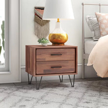 Load image into Gallery viewer, Walnut Wolfe 18&#39;&#39; Tall 2 - Drawer Nightstand
