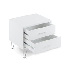 Load image into Gallery viewer, White Wolfe 2 Drawer Nightstand (SB201)
