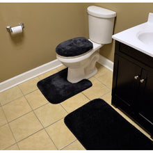Load image into Gallery viewer, Woodacre Nylon Non-Slip Solid 3 piece Bath Rug Set 2337CDR/GL
