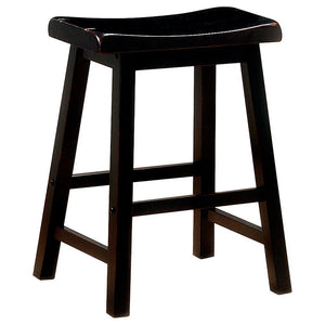 Wooden Casual Counter Height Stool, Dark Brown