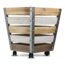 Load image into Gallery viewer, 18&quot; H x 15&quot; W x 15&quot; D Wooden Metal Storage Solid Wood Crate
