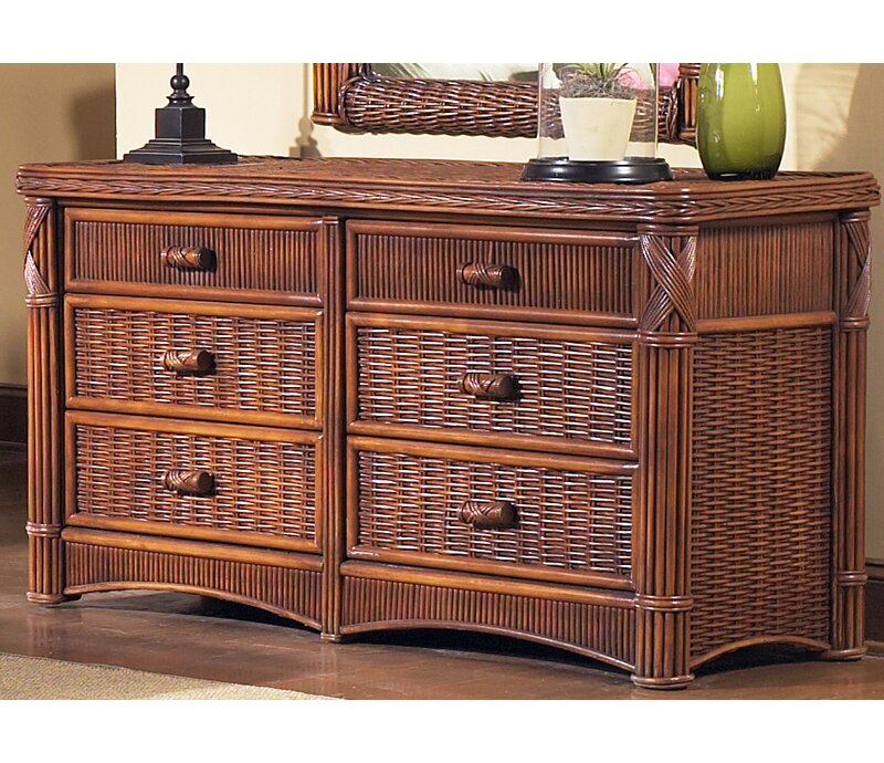 Brown Woodlake 6 Drawer Double Dresser SB1781
