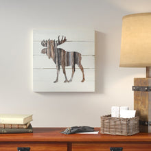 Load image into Gallery viewer, 40&quot; H x 40&quot; W x 1.5&quot; D Brown &#39;Woodland Moose&#39; Graphic Art Print on Canvas 1593AH
