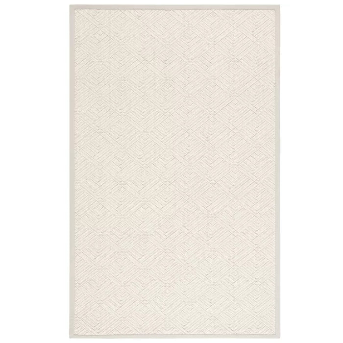 Rectangle 3' x 5' Woodmansee Handmade Flatweave Ivory Rug