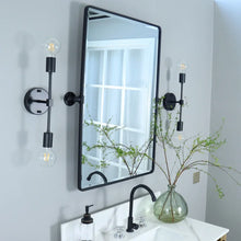 Load image into Gallery viewer, 25&quot; x 36&quot; Matte Black Woodvale Metal Framed Wall Mounted Bathroom / Vanity Mirror
