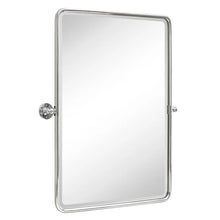 Load image into Gallery viewer, 25&quot; x 36&quot; Chrome Woodvale Metal Framed Wall Mounted Bathroom / Vanity Mirror
