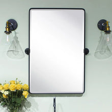 Load image into Gallery viewer, 25&quot; x 36&quot; Matte Black Woodvale Metal Framed Wall Mounted Bathroom / Vanity Mirror
