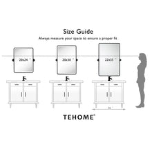 Load image into Gallery viewer, 25&quot; x 36&quot; Matte Black Woodvale Metal Framed Wall Mounted Bathroom / Vanity Mirror
