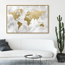 Load image into Gallery viewer, World Maps Light Wash - Painting on Canvas
