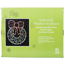 Load image into Gallery viewer, Wreath 35 Light Lighted Window Décor, Set of 2 7804RR
